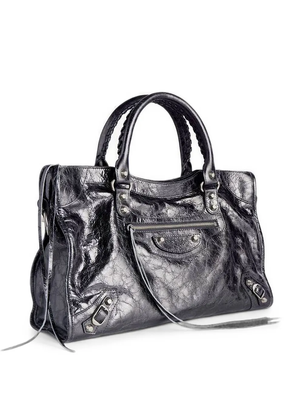 Balenciaga Neo Cagole leren schoudertas Grijs