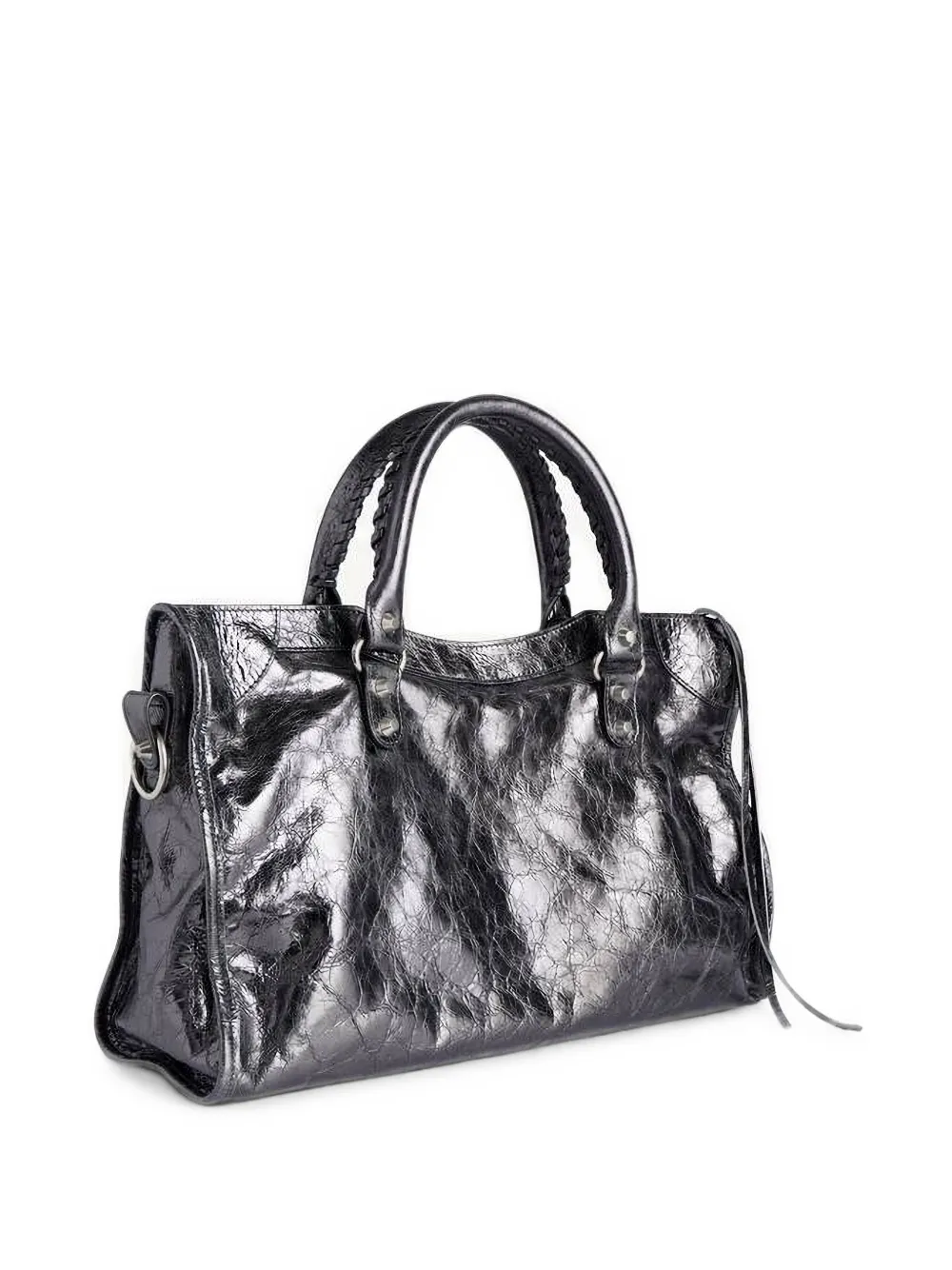 Balenciaga Neo Cagole leren schoudertas Grijs