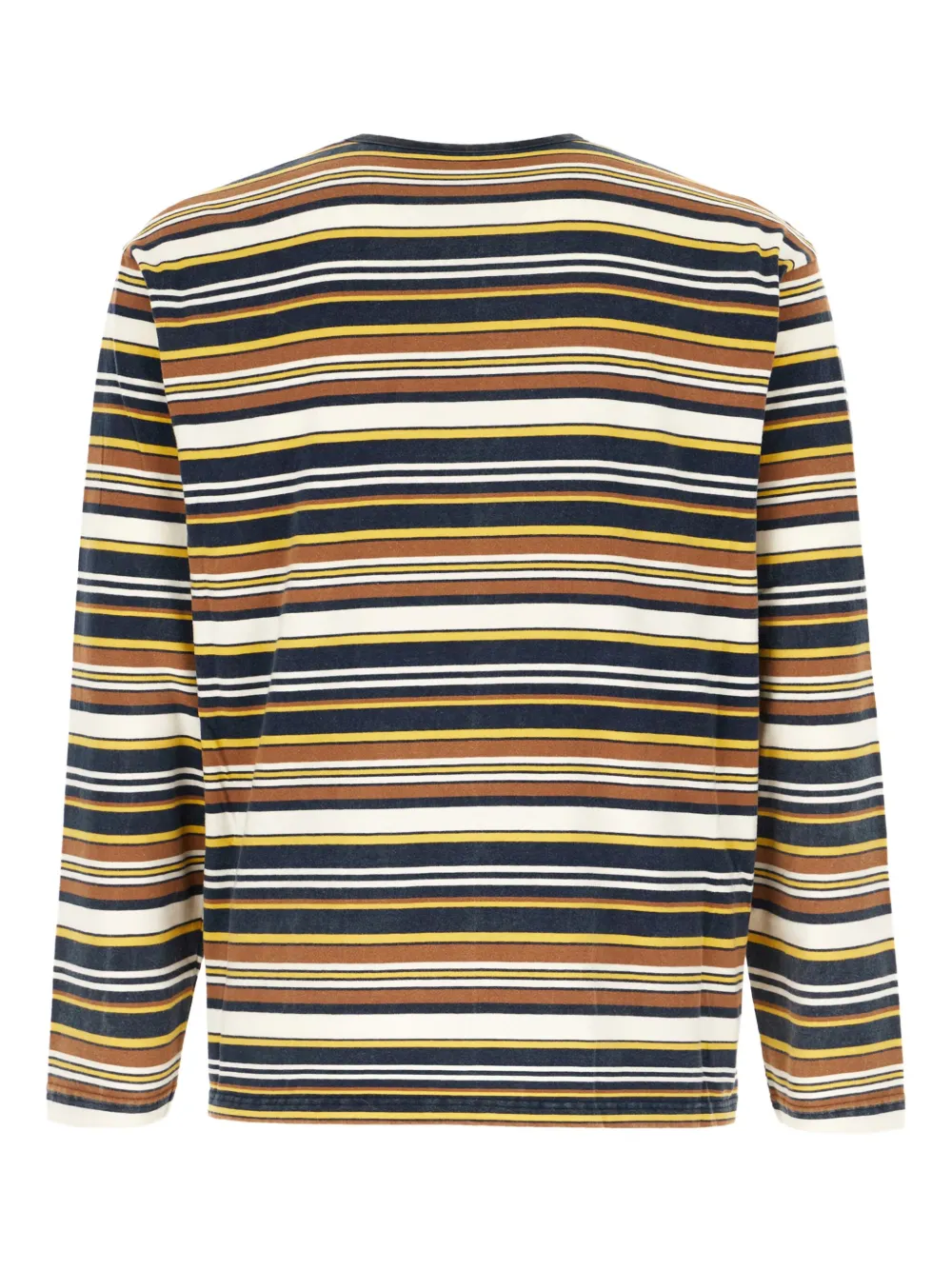 We11done Gestreept T-shirt met lange mouwen Blauw