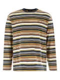 We11done striped long-sleeve T-shirt - Blue