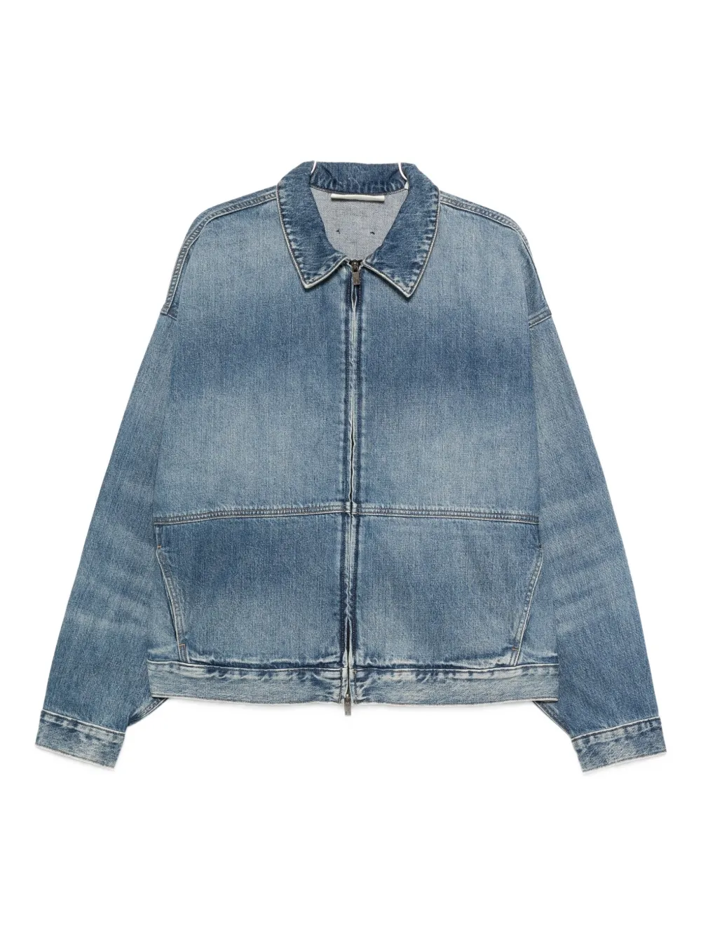 FEAR OF GOD ESSENTIALS zip-front denim jacket | Blue | Image 1