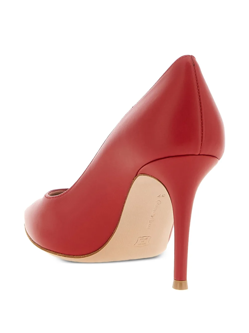 Gianvito Rossi 85mm leather heeled pumps Red