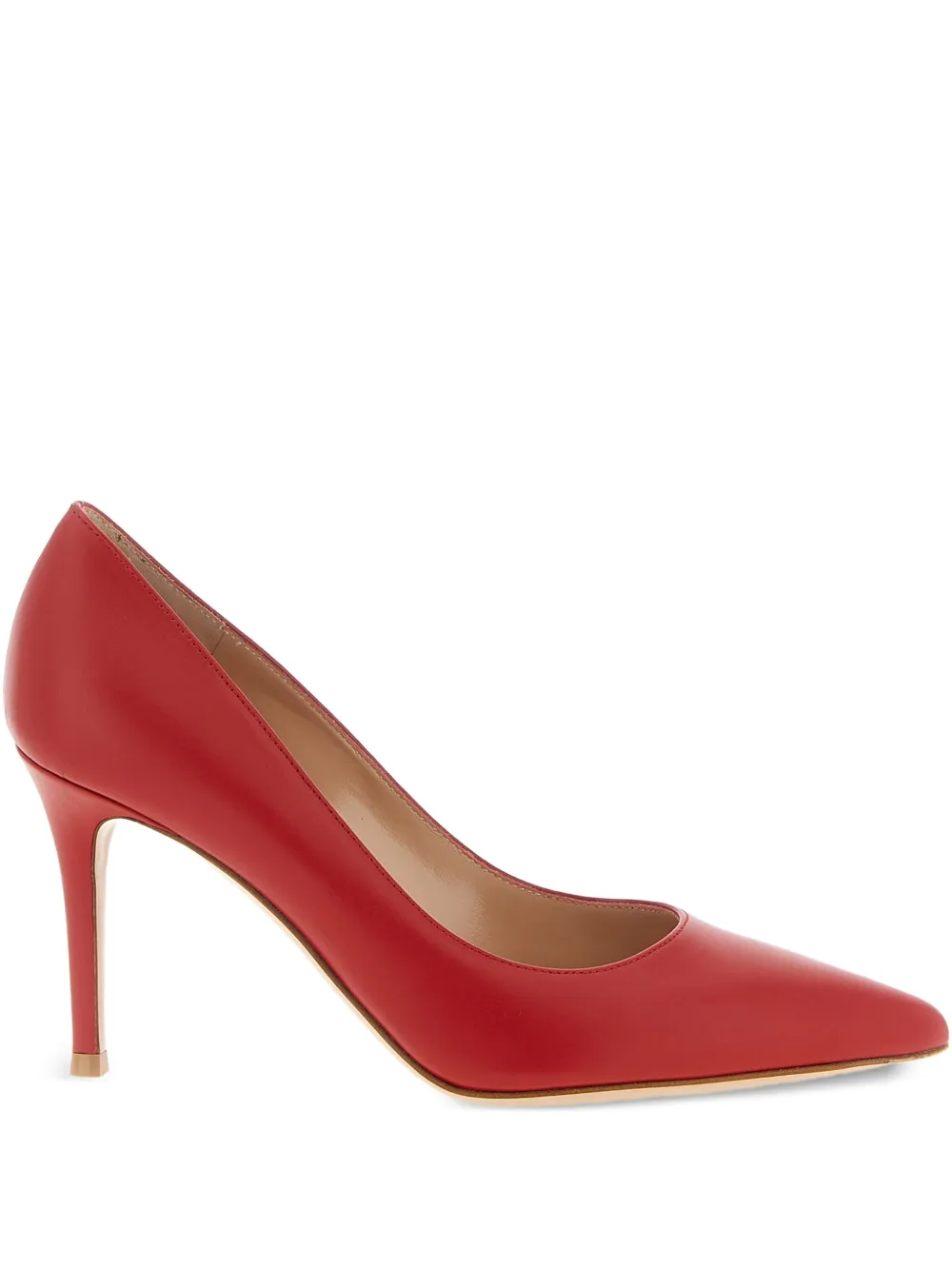 Gianvito Rossi 85mm leather heeled pumps Red