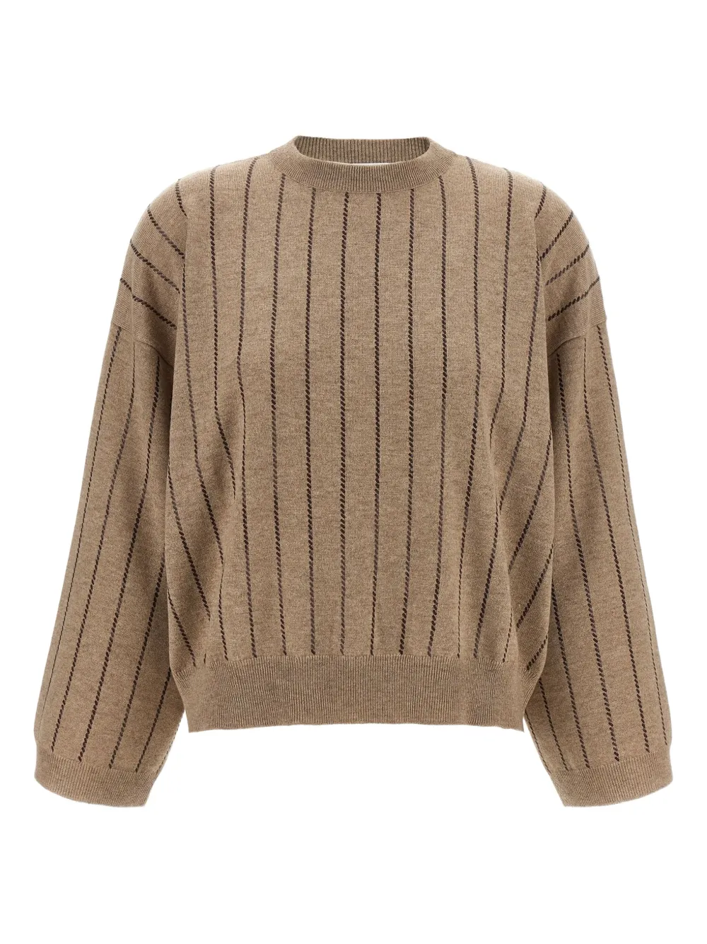 Brunello Cucinelli striped cashmere sweater | Neutrals | Image 1