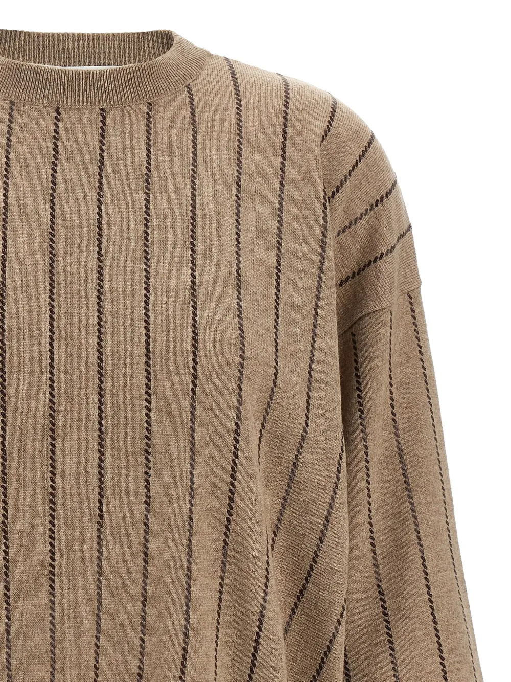 Brunello Cucinelli Gestreepte trui Beige