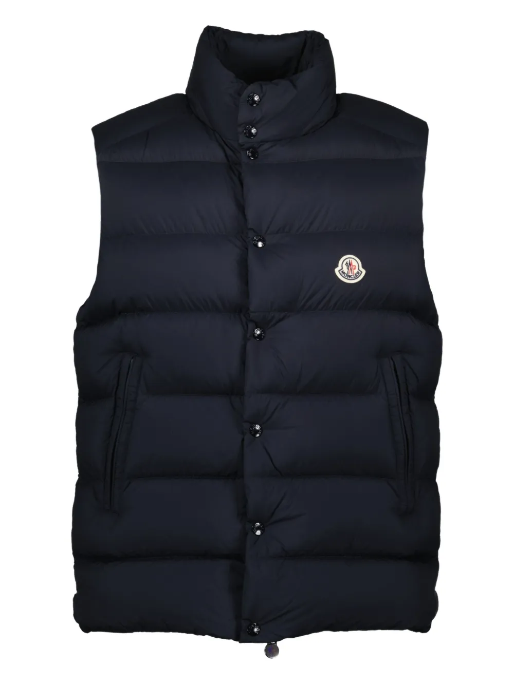Moncler Bodywarmer met logoplakkaat Blauw