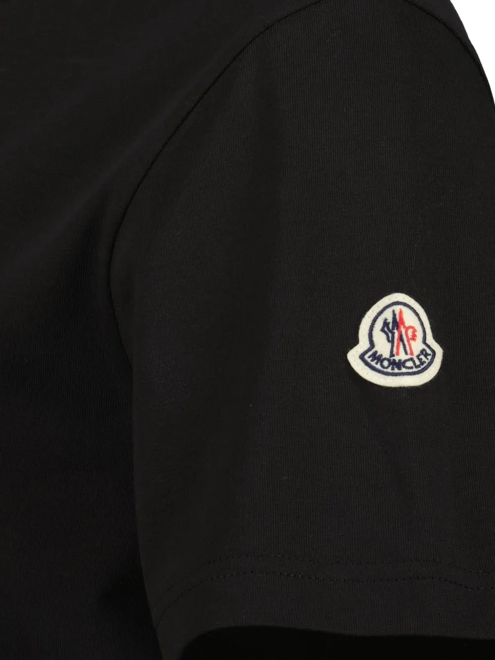 Moncler T-shirt met camouflagepatch en monogram Zwart