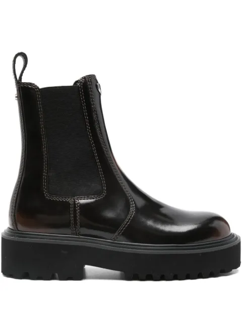 Maje patent-finish Chelsea boots
