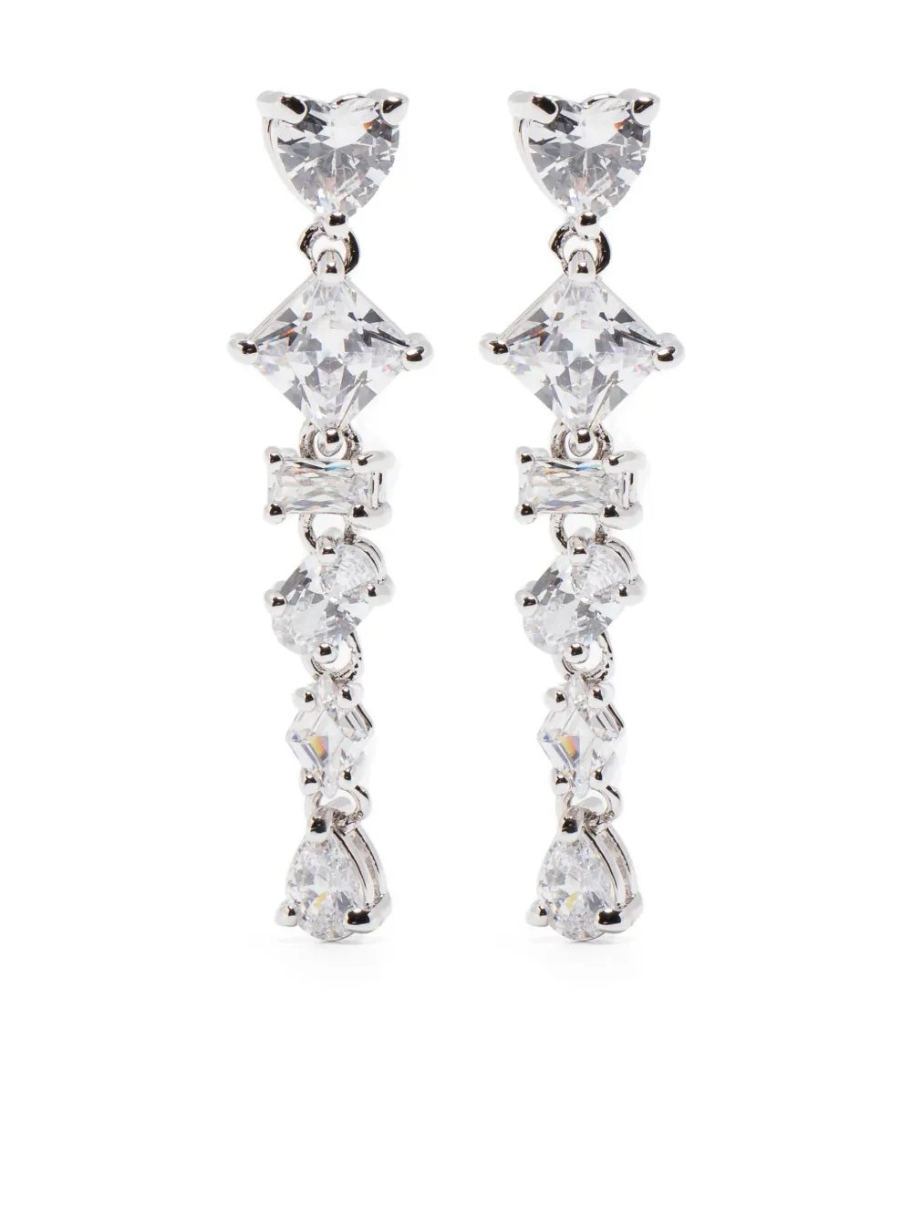 Maje aretes con detalles de cristal | plateado | Image 1