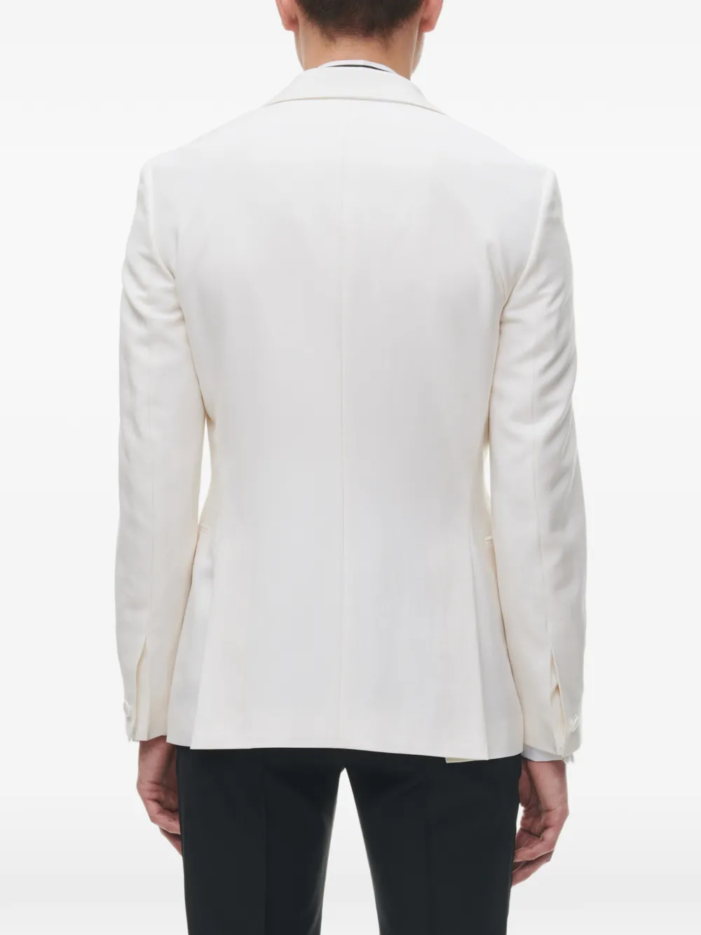 Fursac Shawl-collar Single-breasted Suit Jacket In White