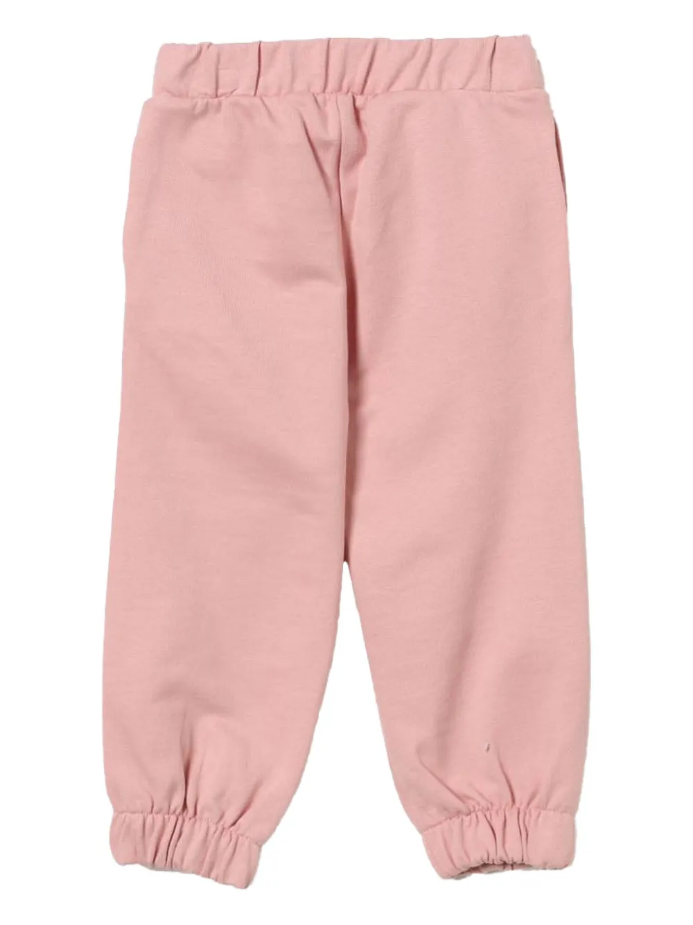 Elisabetta Franchi Kids elastic-cuff cotton trousers Roze