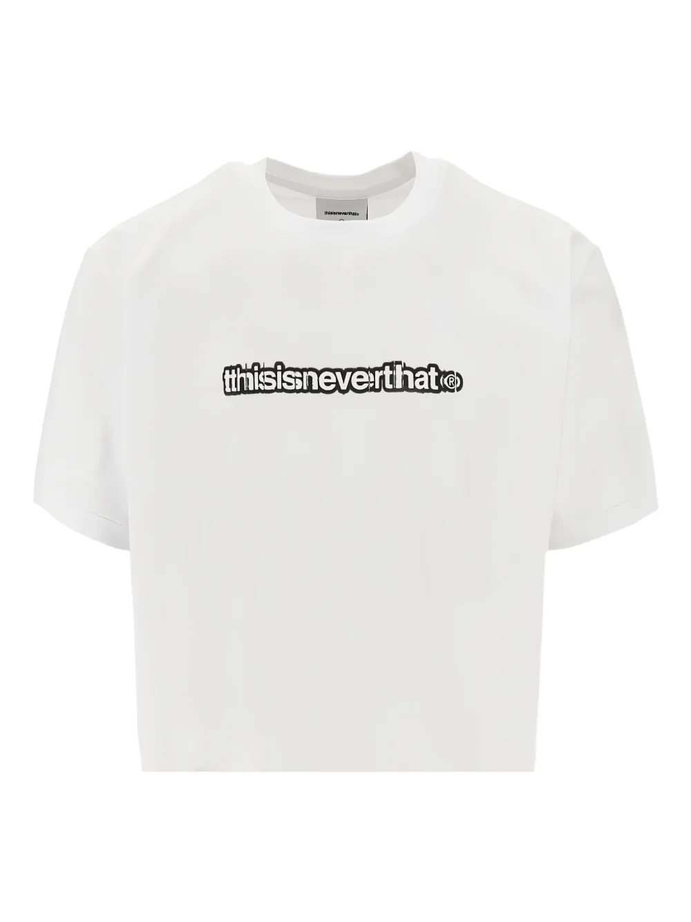 This Is Never That T-shirt met logoprint Wit