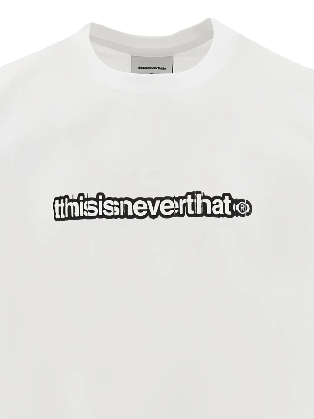 This Is Never That T-shirt met logoprint Wit