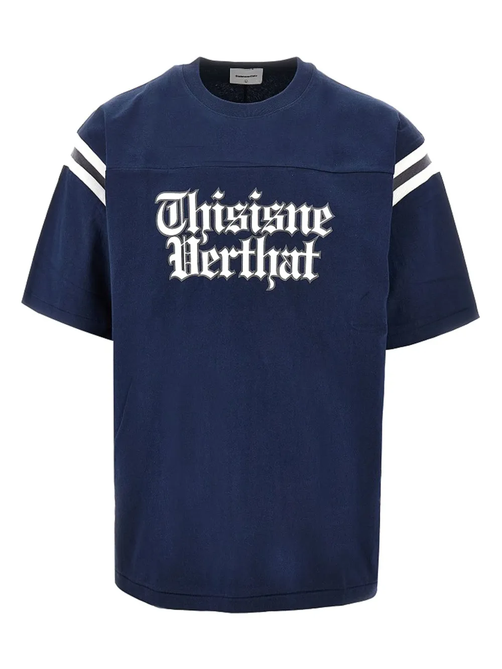 This Is Never That T-shirt met raglan mouwen en grafische print Blauw