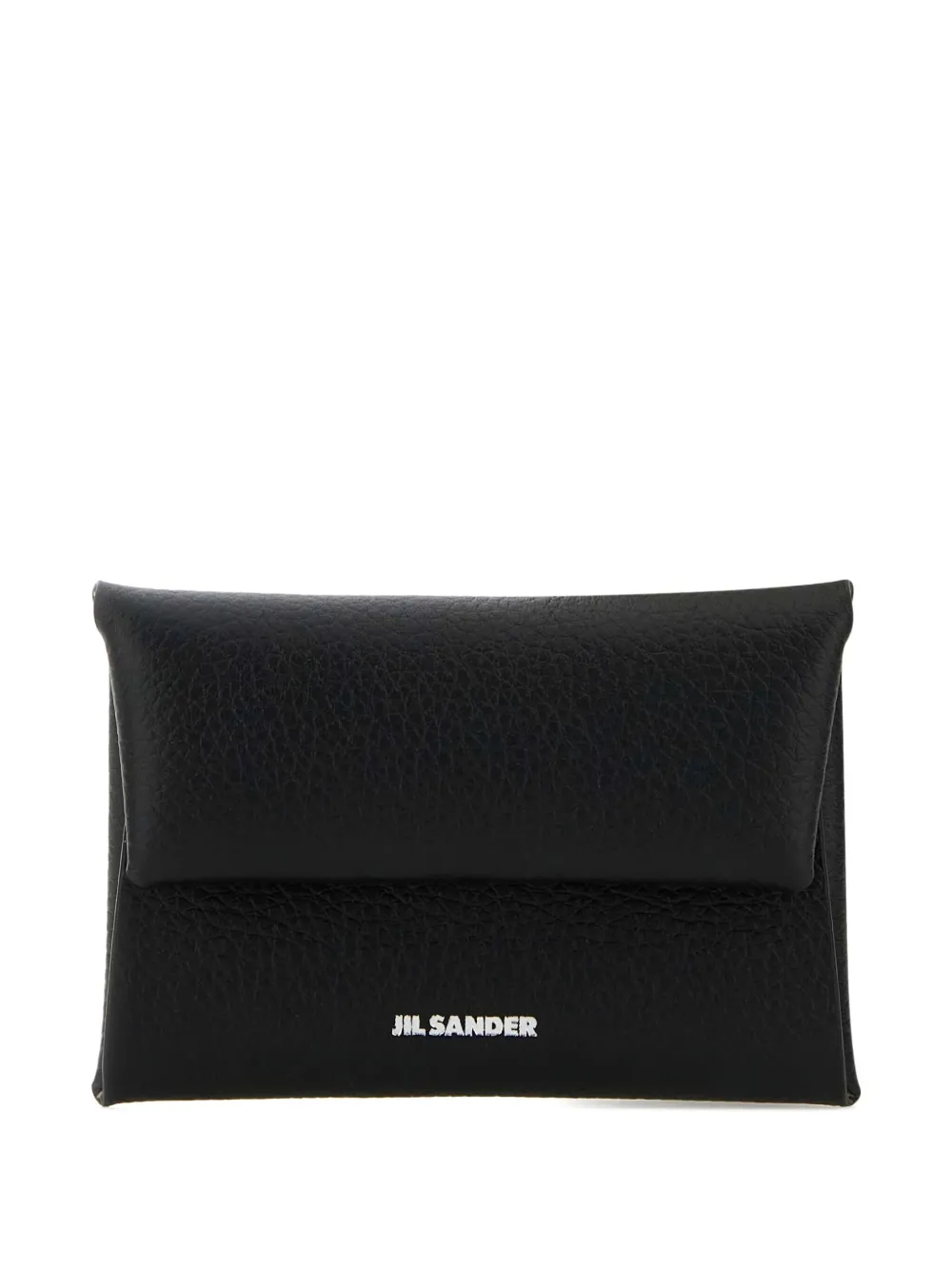Jil Sander folded leather coin purse Zwart