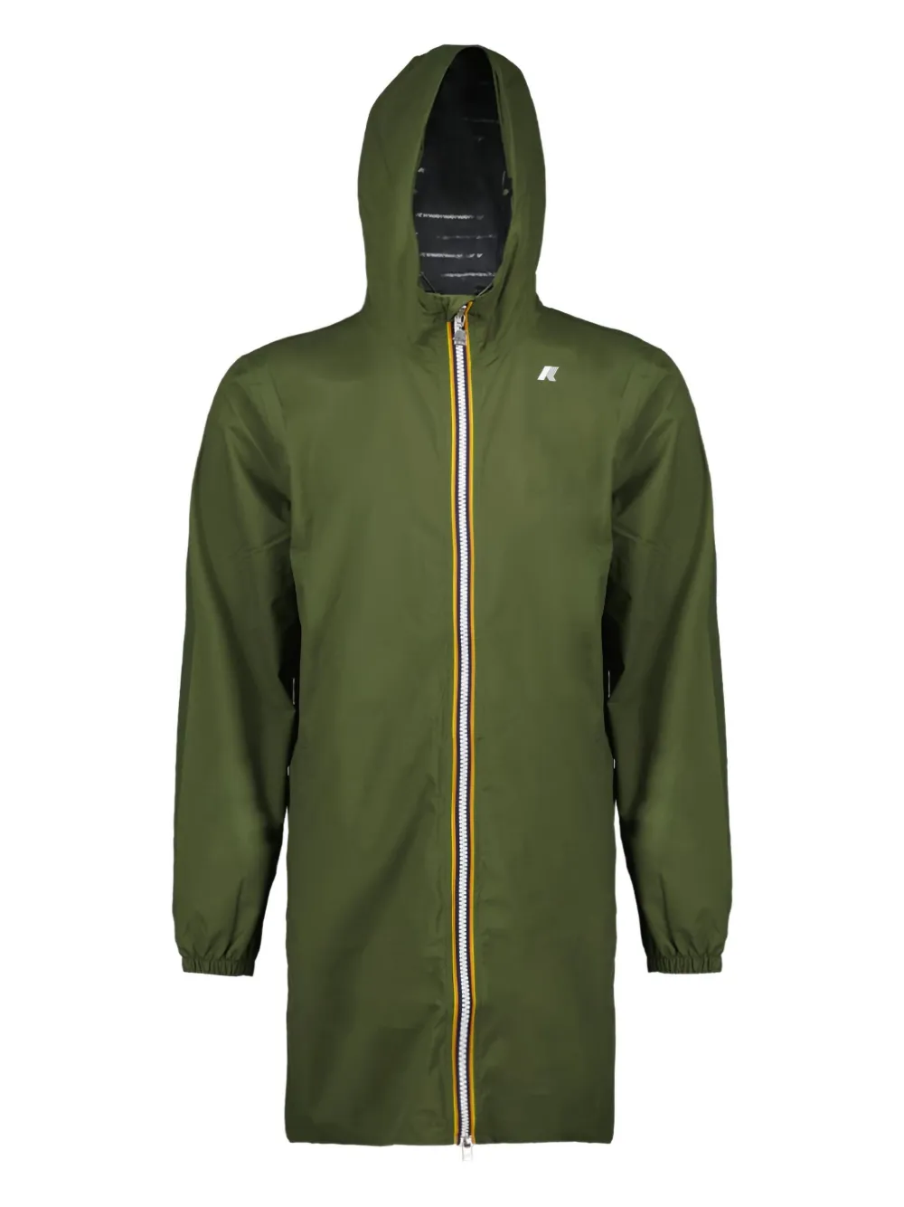 K-Way zip-fastening hooded coat Groen
