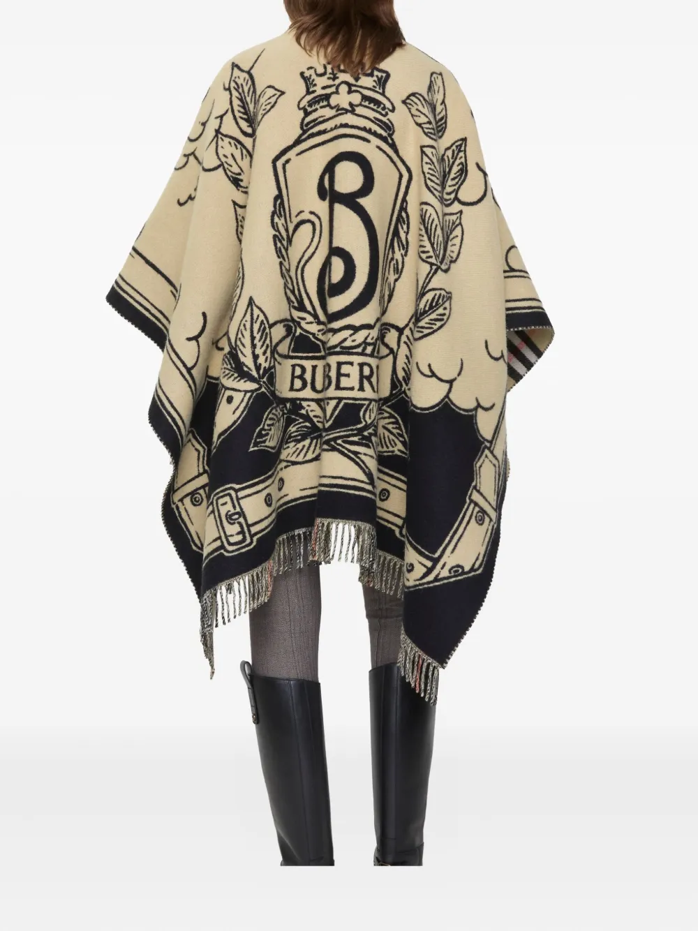 Burberry Equestrian Knight Motif Scarf In Neutral