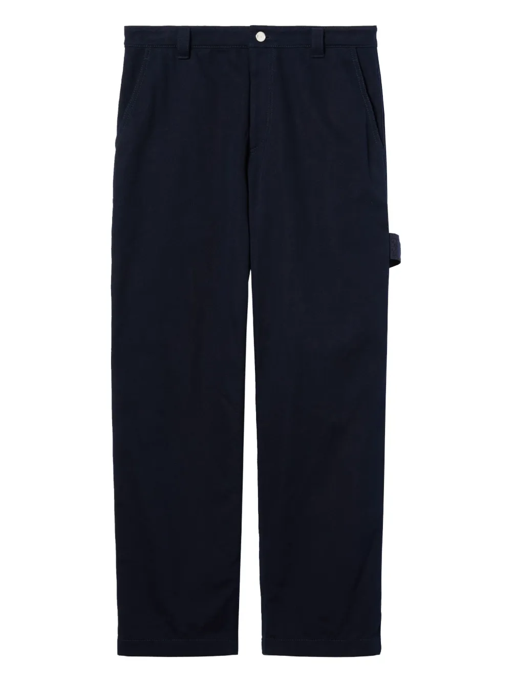 Gucci logo-patch cotton trousers Blauw
