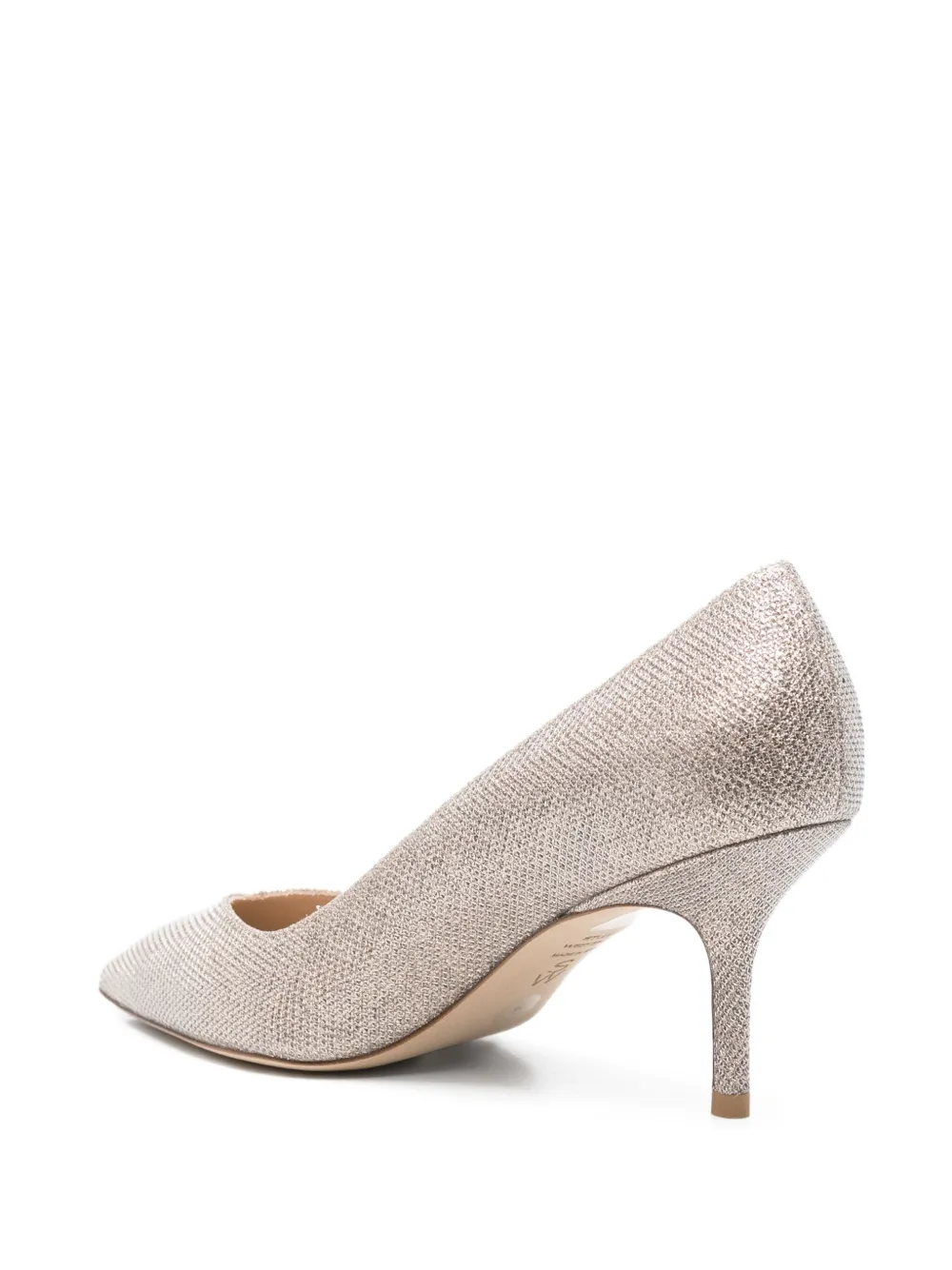Stuart Weitzman 75mm glitter pointed-toe pumps Goud
