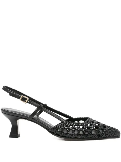 Pedro Miralles 60mm Mantua woven slingback pumps