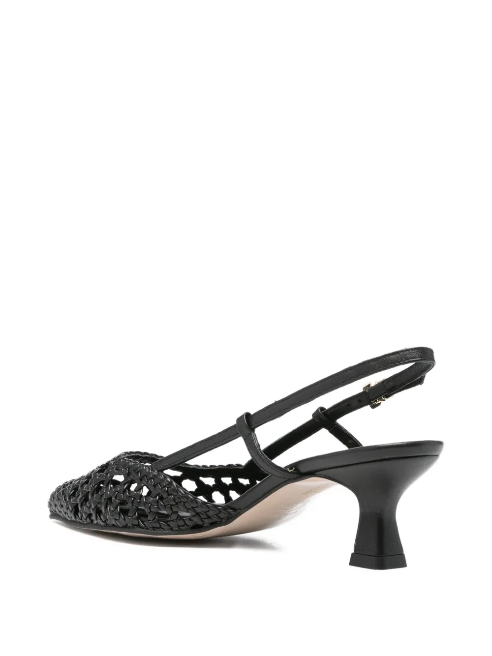 Pedro Miralles 60mm Mantua woven slingback pumps Black