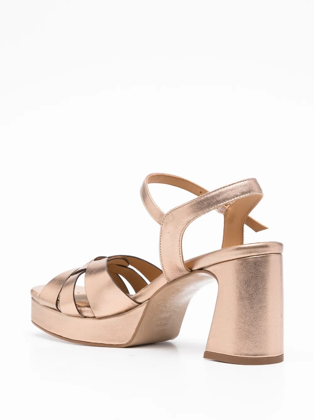 Pedro Miralles 80mm crossover platform sandals Brown