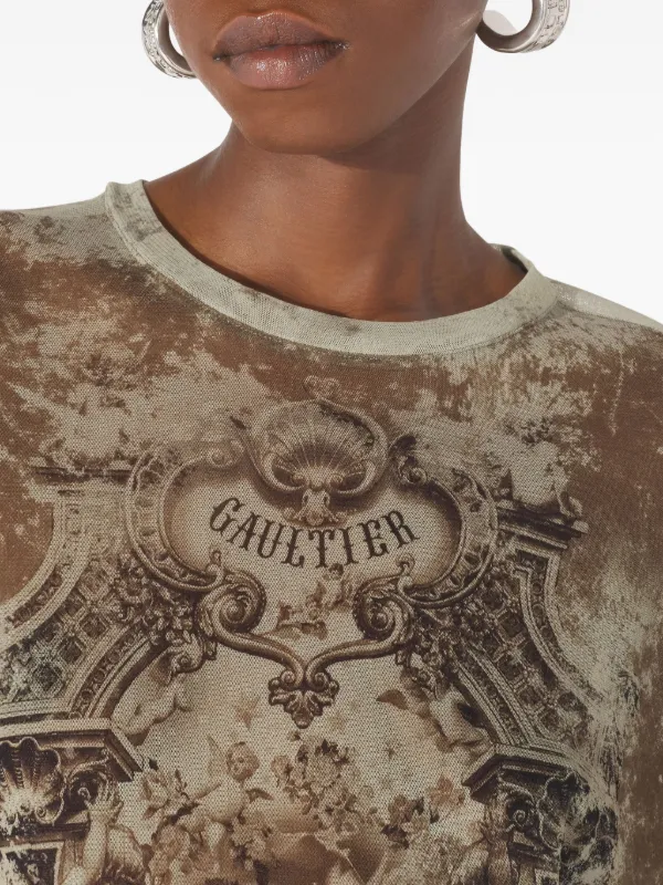 Jean Paul Gaultier ★ メダリオンプリント トップス Jean Paul Gaultier メダリオンプリント ロングTシャツ