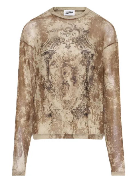 Jean Paul Gaultier medallion-print long-sleeved T-shirt