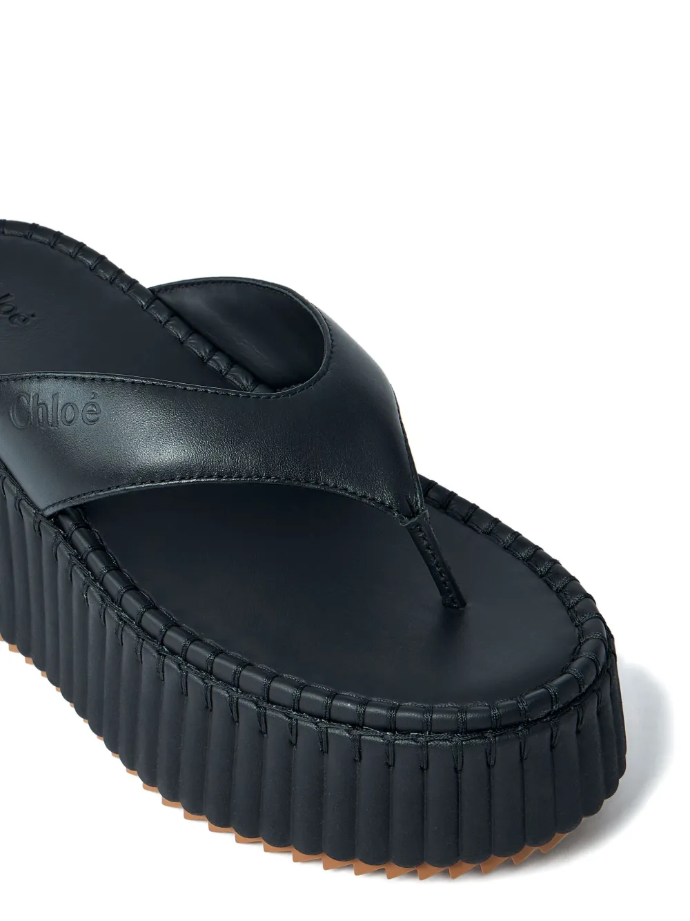 Chloé 80mm platform toe-post sandals Black