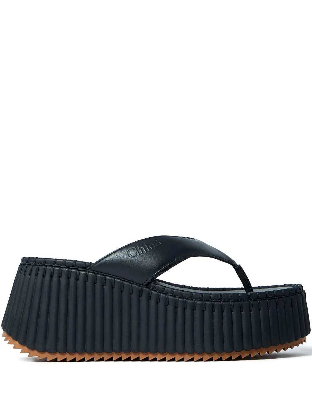 Chloé 80mm platform toe-post sandals Zwart