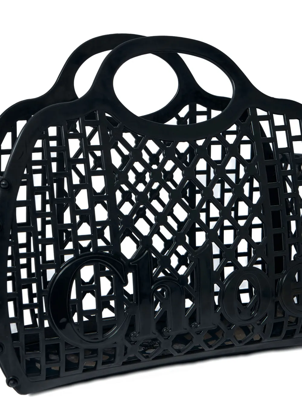 Chloé Cage logo-detail tote bag Zwart