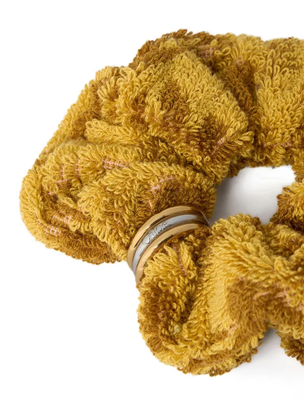 Chloé logo-engraved Scrunchie | Yellow | FARFETCH BN display picture 3