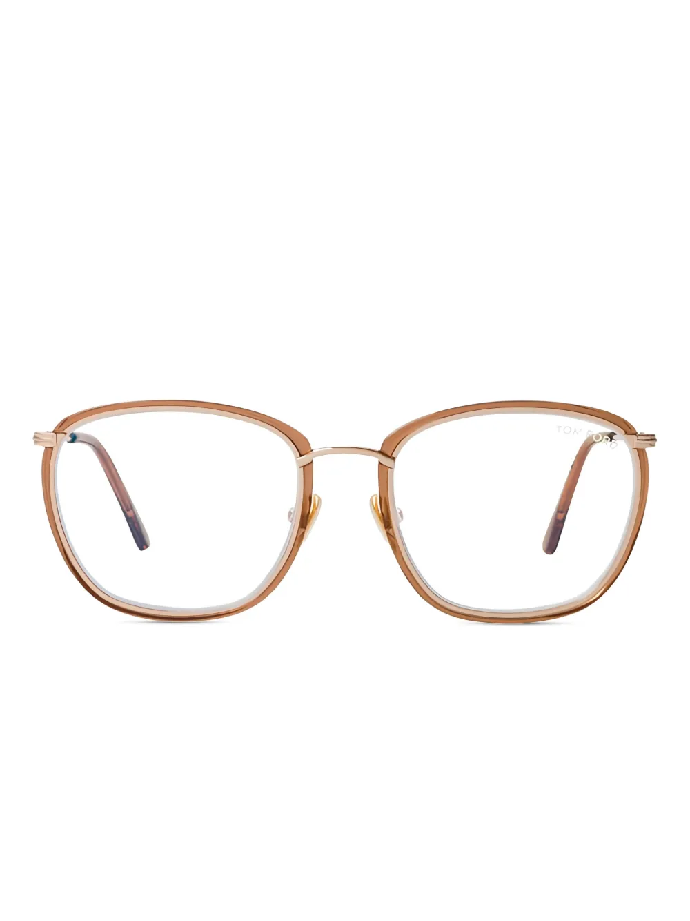 geometric-frame glasses