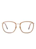 TOM FORD Eyewear geometric-frame glasses - Brown
