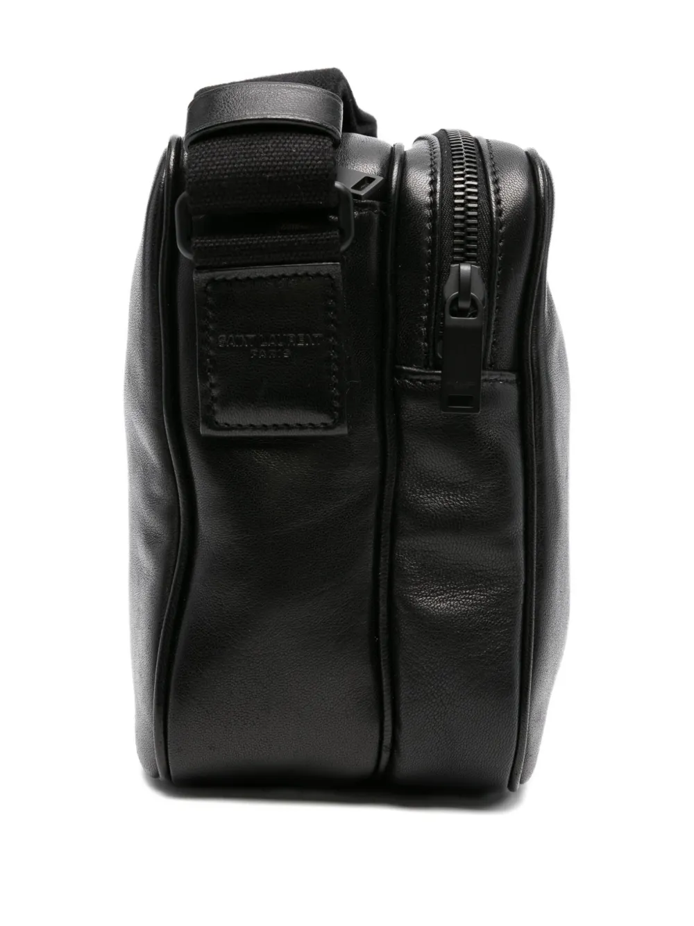 Saint Laurent Schoudertas met logoplakkaat Zwart