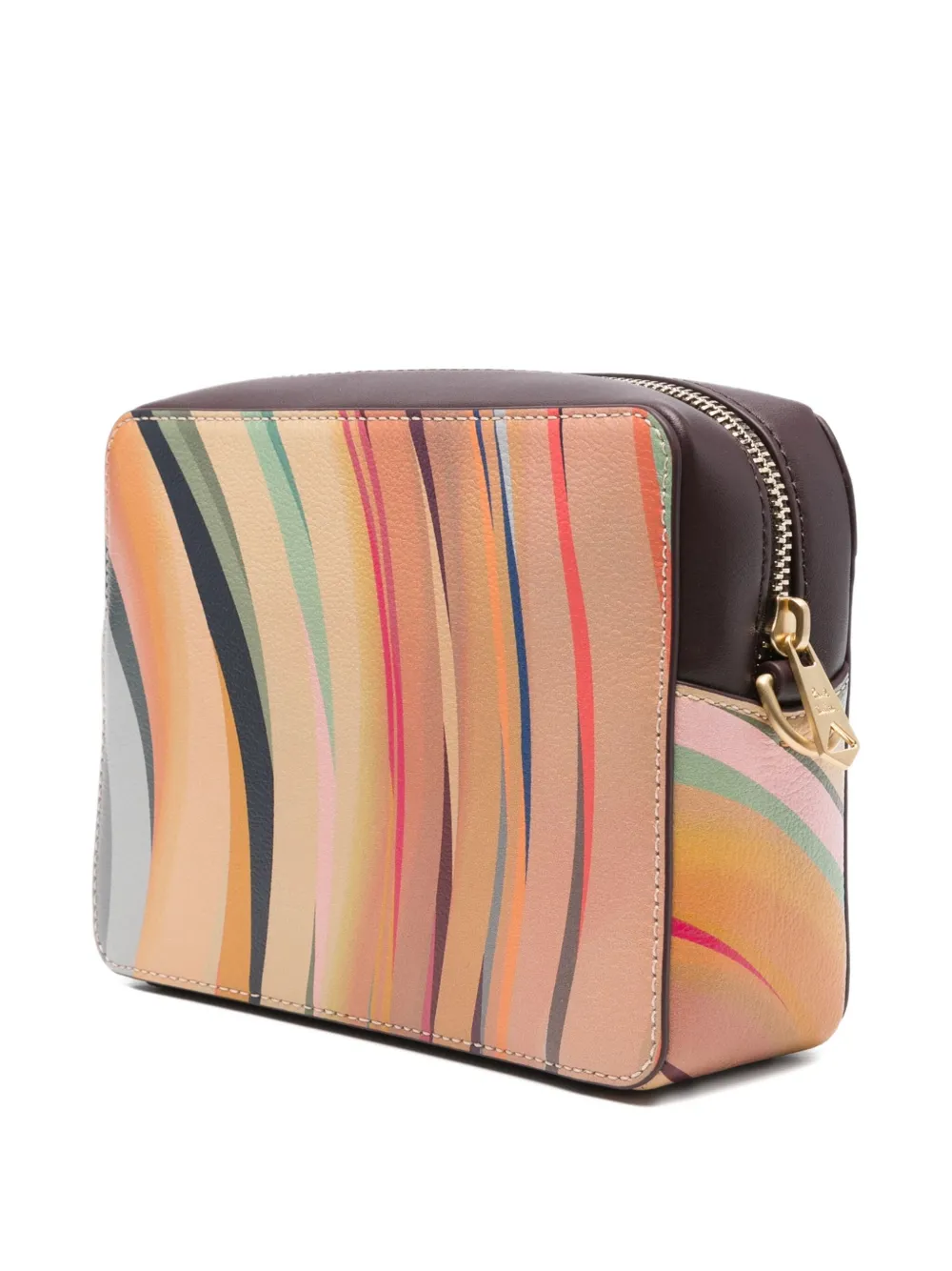 Paul Smith Dusky swirl-pattern leather cross body bag Bruin