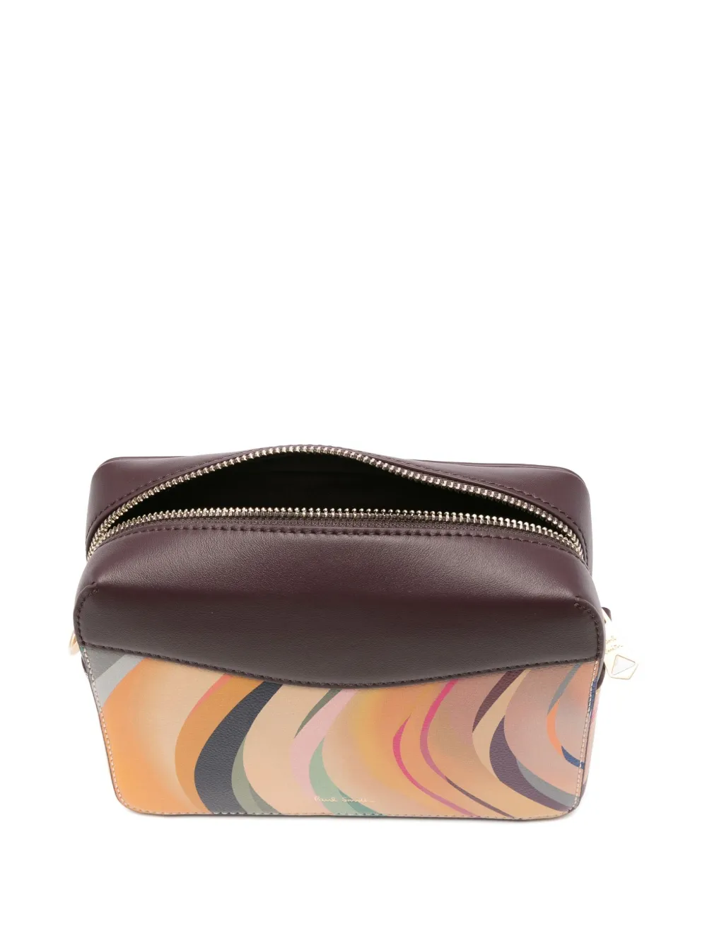 Paul Smith Dusky swirl-pattern leather cross body bag Bruin