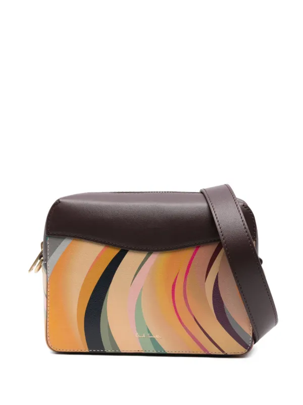 Paul Smith Dusky Swirl-pattern Leather Cross Body Bag in Neutrals