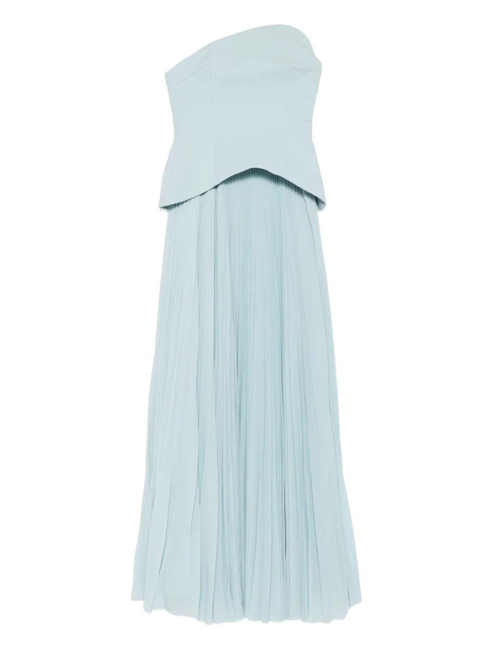 Solace London Britt geplooide strapless jurk Blauw