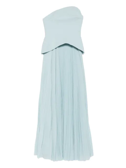 Solace London Britt strapless pleated dress