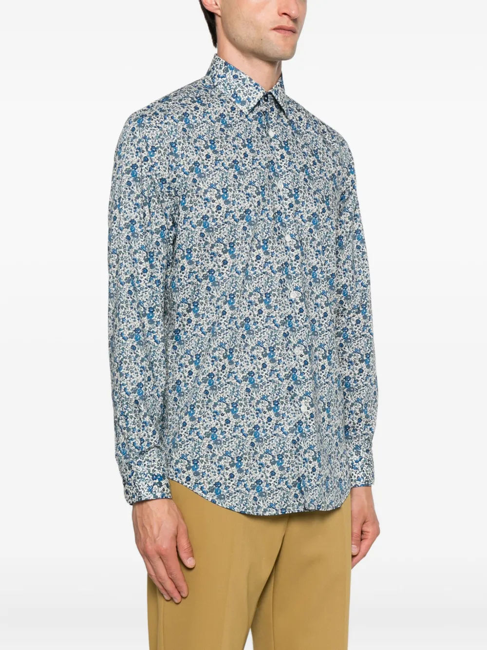Paul Smith Overhemd met bloemenprint Blauw