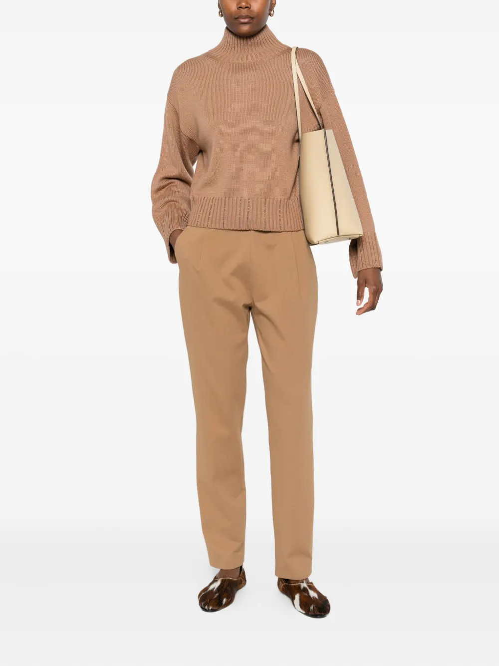 Fabiana Filippi pleated drawstring trousers | Straight-Leg Pants | Image 2