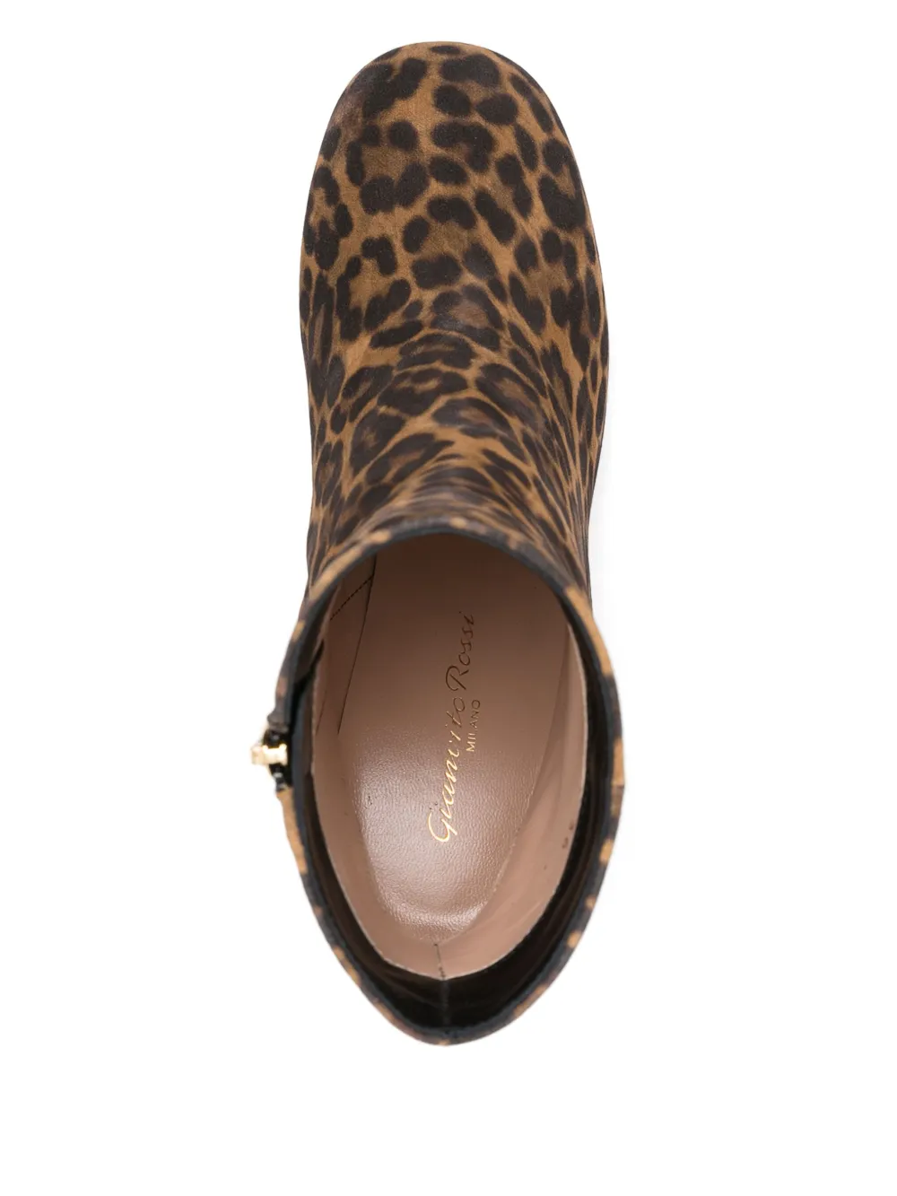 Gianvito Rossi 70mm Joelle leopard-print boots Brown