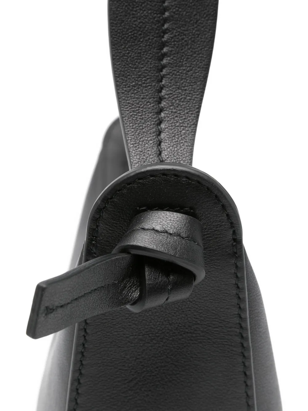 Jil Sander curved knotted shoulder bag Zwart