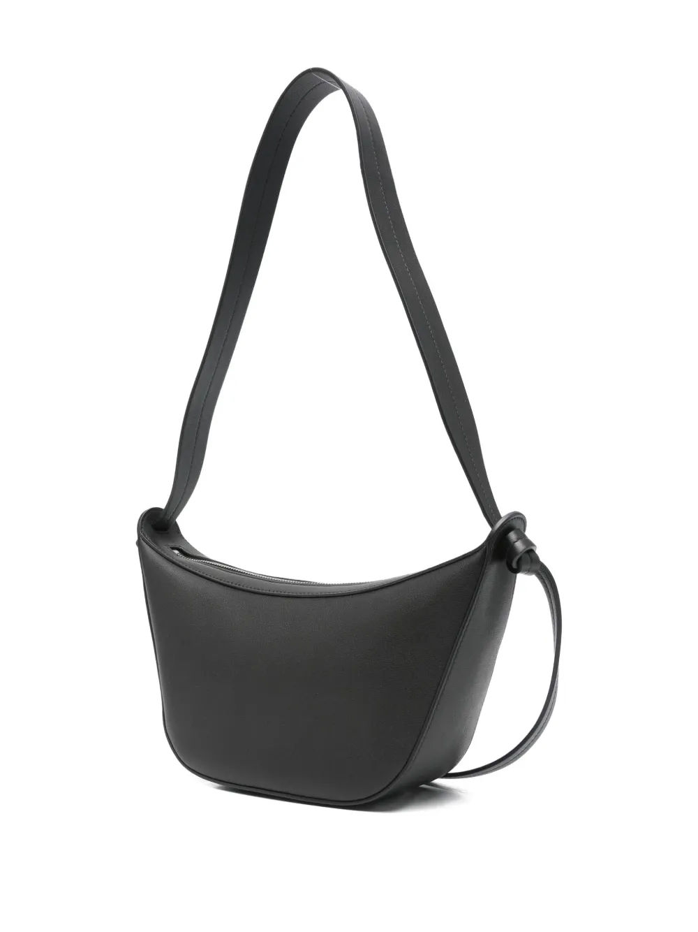 Jil Sander curved knotted shoulder bag Zwart