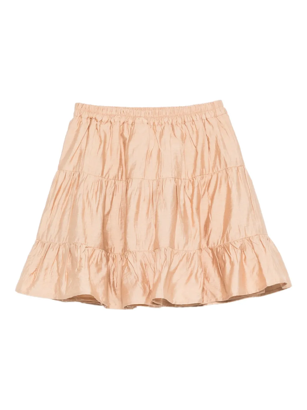 Donsje tiered ruffle skirt Beige