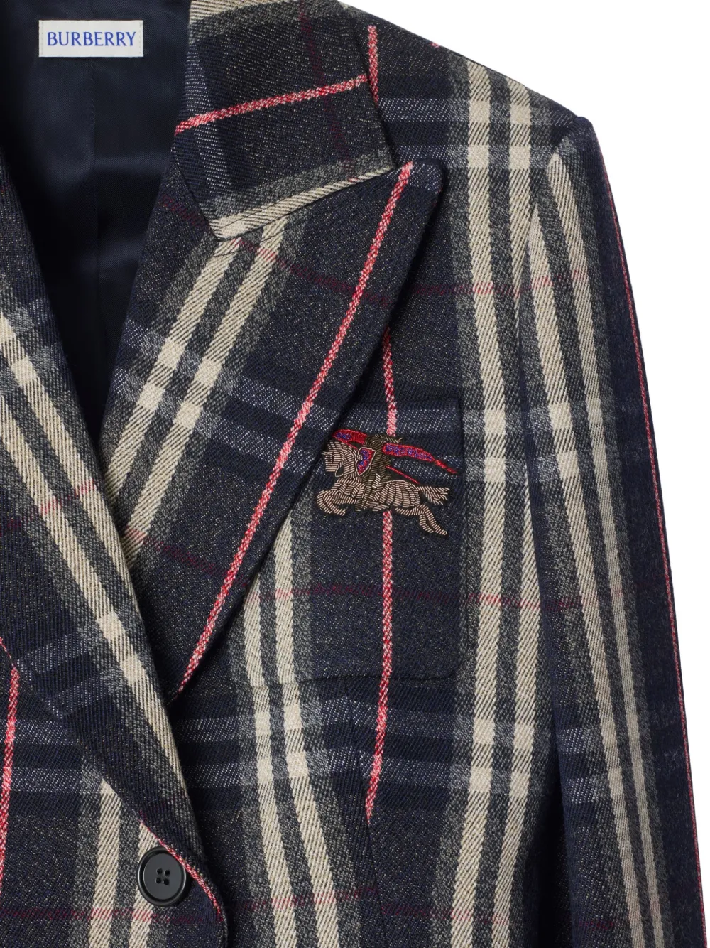 Burberry Geruite blazer Zwart