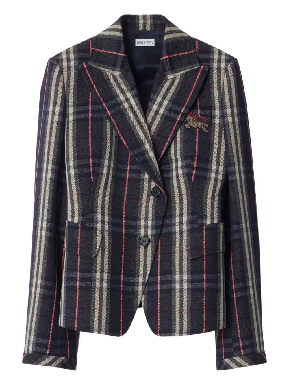 Burberry Geruite blazer Zwart