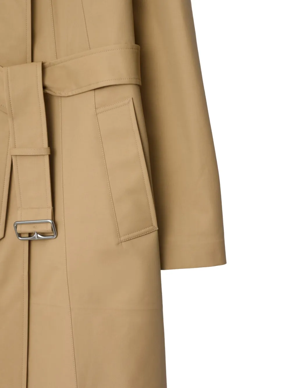 Burberry Mid-length Bonded Cotton Car Coat In Brown