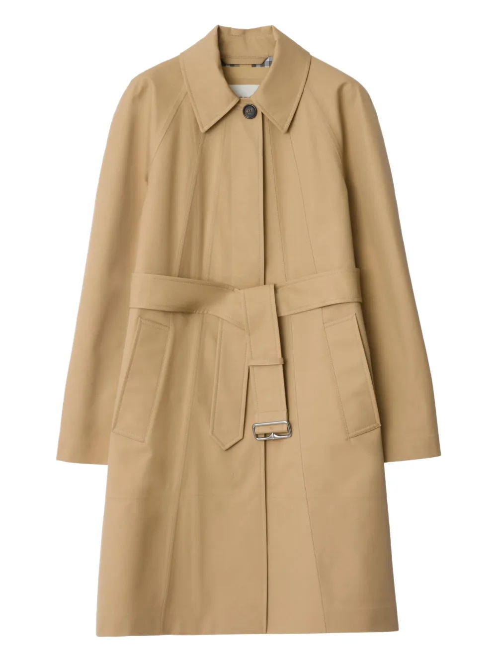 Burberry Bonded Cotton Trench Coat In Neutral